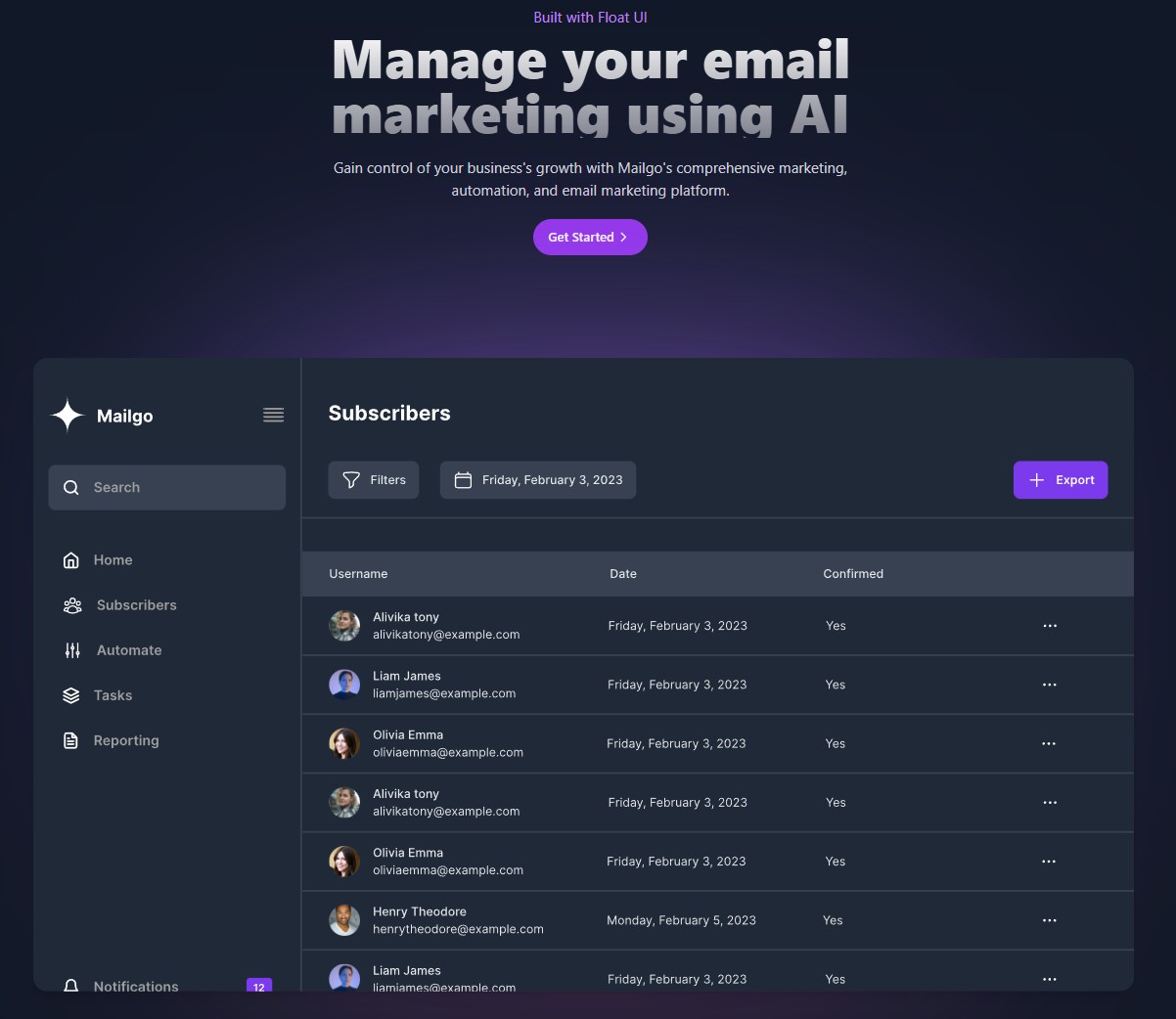 Mailgo AI Marketing project image