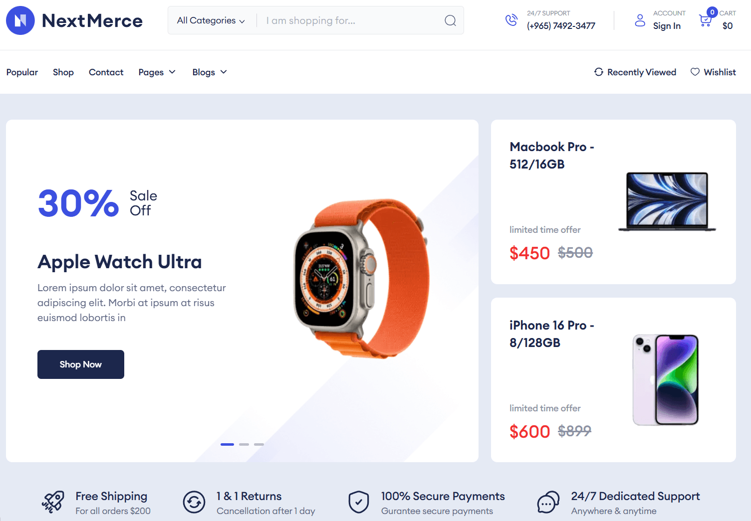 NextMerce: A Custom Headless E-commerce Platform