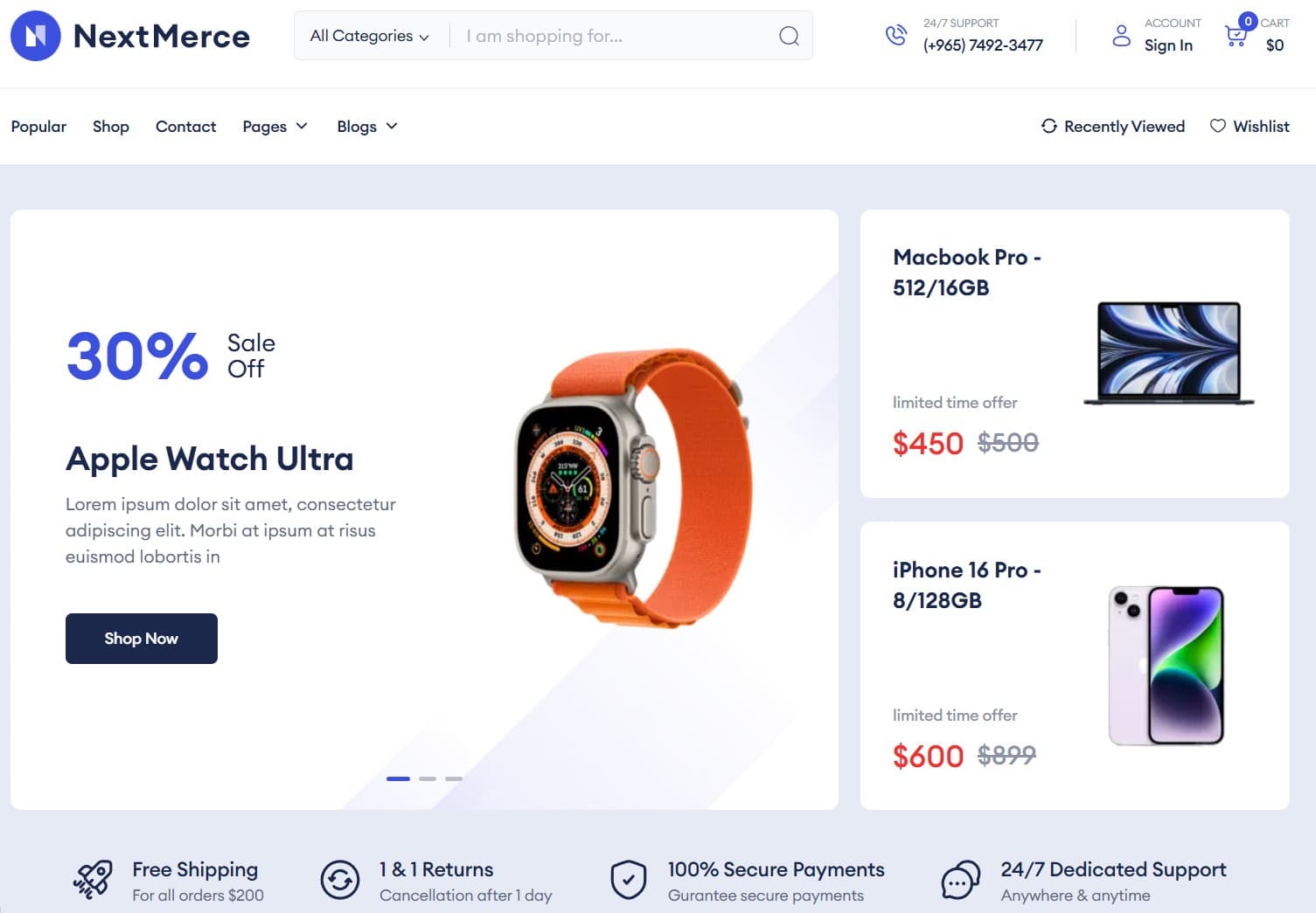 NextMerce: A Custom Headless E-commerce Platform